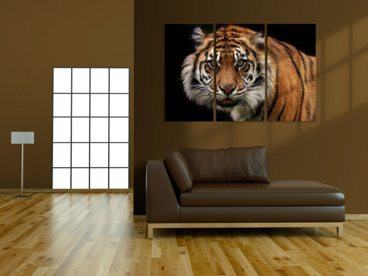Canvas Art Print A wild tiger 58755 additionalImage 3