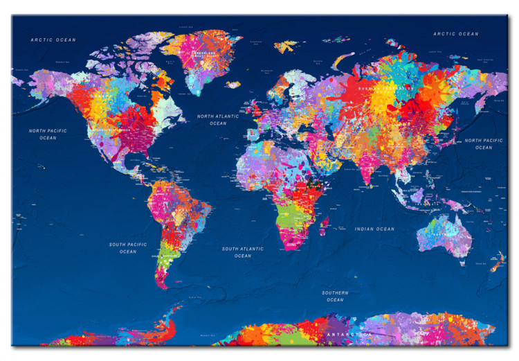 Decorative Pinboard World Map: Artistic Fantasy 95955 additionalImage 2