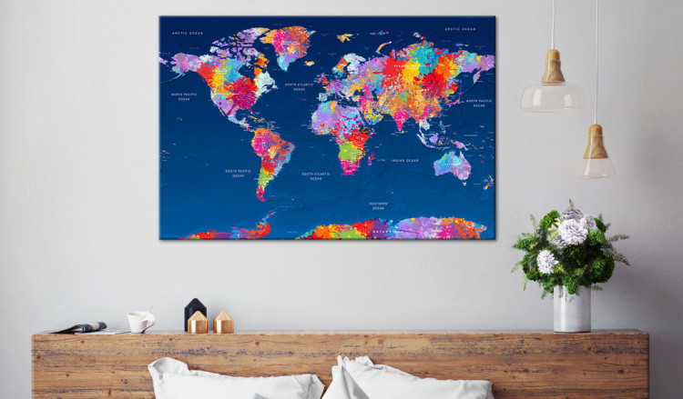 Decorative Pinboard World Map: Artistic Fantasy 95955 additionalImage 3