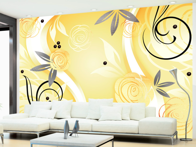 Wall Mural Yellow roses 97155