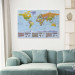 Canvas Art Print World: Colorful Map - Country Flags on World Map in English 98055 additionalThumb 5