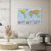 Canvas Art Print World: Colorful Map - Country Flags on World Map in English 98055 additionalThumb 3