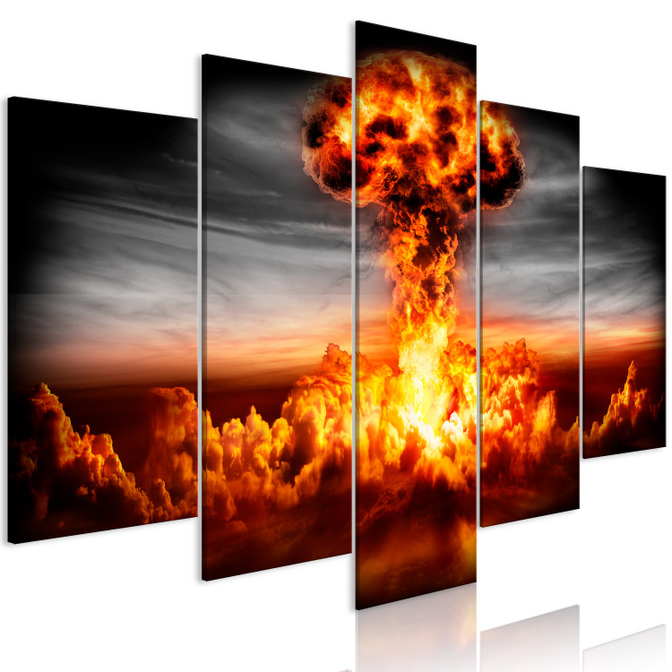 Canvas Print Explosion (5-part) Wide - Abstract Atomic Bomb Explosion 108165 additionalImage 2
