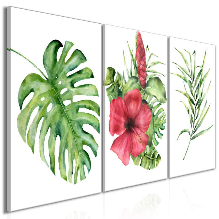 Canvas Print Red Hibiscus (3 Parts) 108565 additionalImage 2