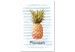 Canvas Pineapple and Stripes (1 Part) Vertical 115265