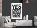 Wall Poster Yes you can - black and white composition with texts on a patterned background 116365 additionalThumb 7