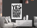 Wall Poster Yes you can - black and white composition with texts on a patterned background 116365 additionalThumb 5