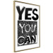 Wall Poster Yes you can - black and white composition with texts on a patterned background 116365 additionalThumb 12