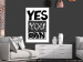 Wall Poster Yes you can - black and white composition with texts on a patterned background 116365 additionalThumb 23
