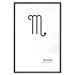 Wall Poster Scorpio - simple black and white composition with zodiac sign and text 117065 additionalThumb 15