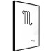 Wall Poster Scorpio - simple black and white composition with zodiac sign and text 117065 additionalThumb 11