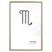 Wall Poster Scorpio - simple black and white composition with zodiac sign and text 117065 additionalThumb 16