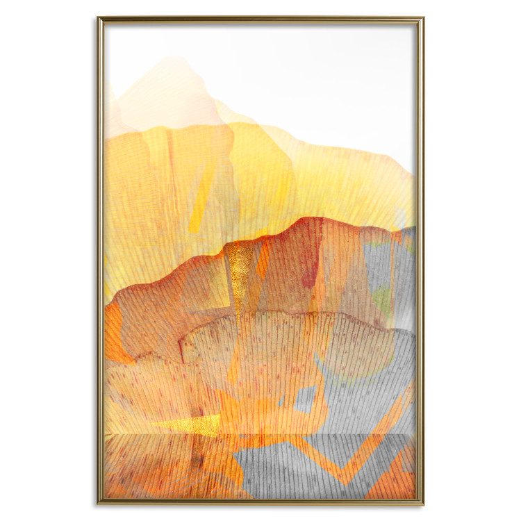 Wall Poster Noble Stone - colorful abstraction with predominance of orange 117765 additionalImage 20