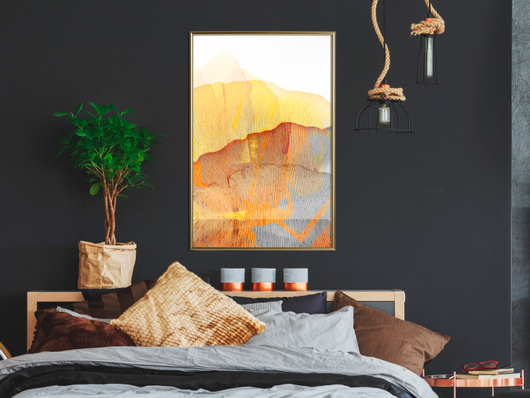Wall Poster Noble Stone - colorful abstraction with predominance of orange 117765 additionalImage 8