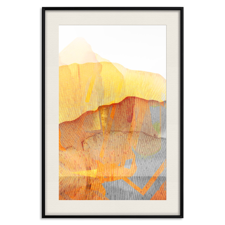Wall Poster Noble Stone - colorful abstraction with predominance of orange 117765 additionalImage 18