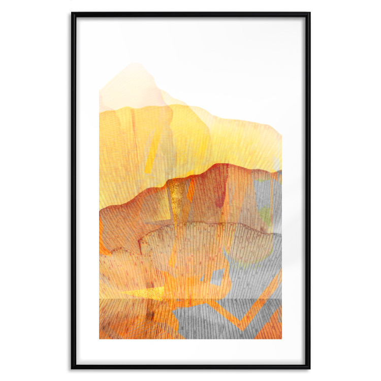 Wall Poster Noble Stone - colorful abstraction with predominance of orange 117765 additionalImage 15
