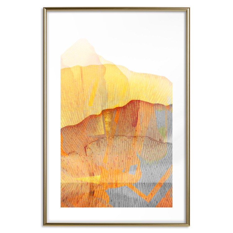 Wall Poster Noble Stone - colorful abstraction with predominance of orange 117765 additionalImage 14