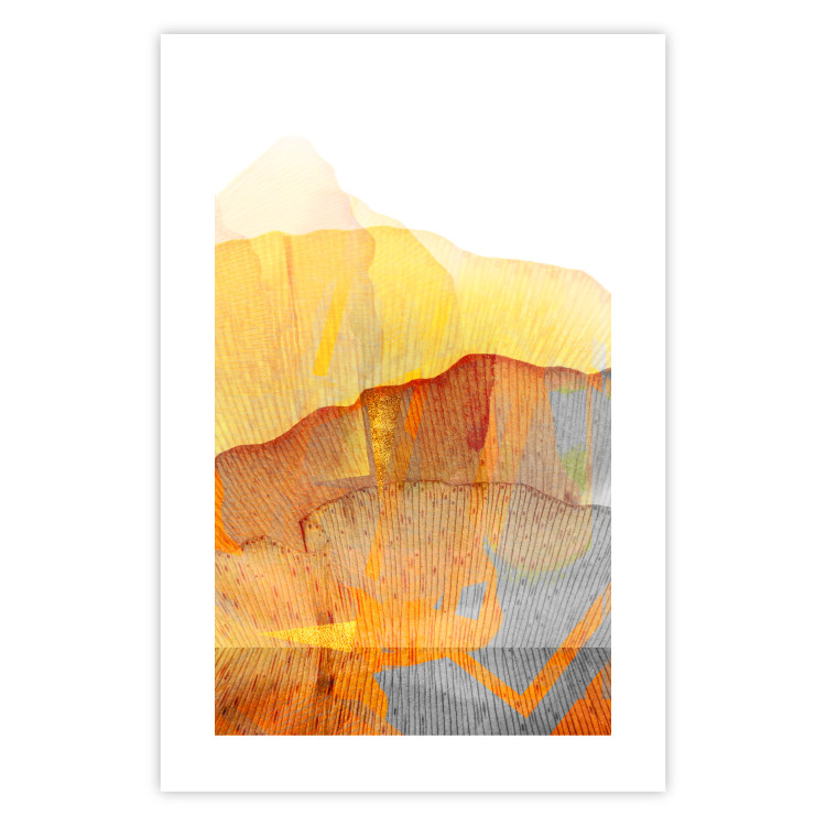 Wall Poster Noble Stone - colorful abstraction with predominance of orange 117765 additionalImage 19