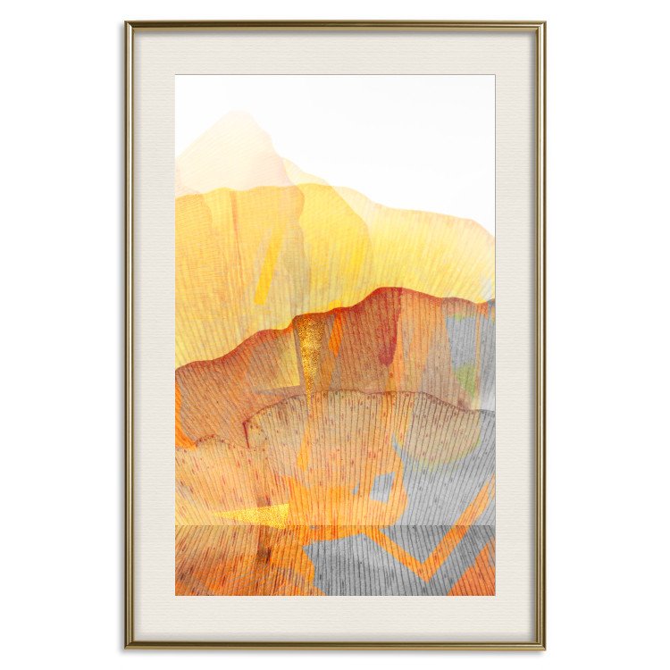 Wall Poster Noble Stone - colorful abstraction with predominance of orange 117765 additionalImage 19