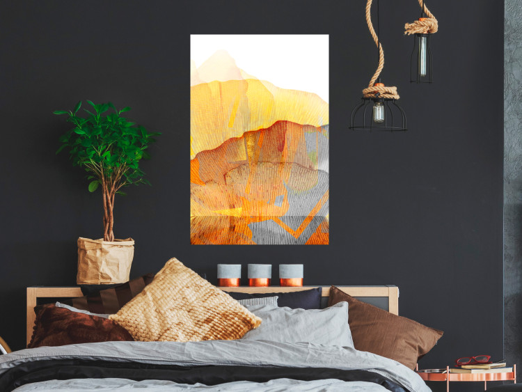 Wall Poster Noble Stone - colorful abstraction with predominance of orange 117765 additionalImage 23