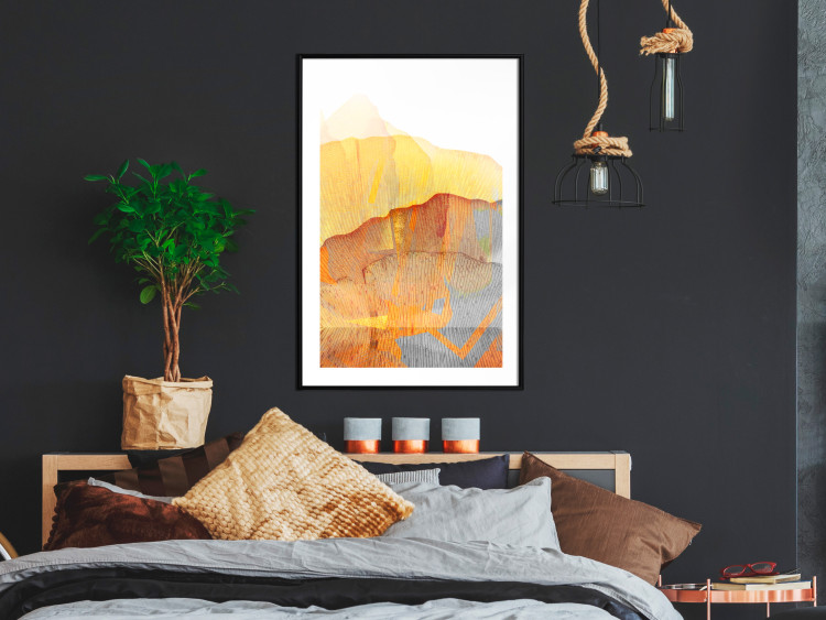 Wall Poster Noble Stone - colorful abstraction with predominance of orange 117765 additionalImage 7