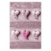 Poster Faces of Love - fully pink composition with shiny hearts 118265