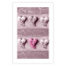 Poster Faces of Love - fully pink composition with shiny hearts 118265 additionalThumb 19