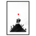 Poster Battlefield - black and white composition with a pair of children and a heart-shaped balloon 118765 additionalThumb 15