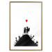 Poster Battlefield - black and white composition with a pair of children and a heart-shaped balloon 118765 additionalThumb 16
