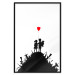 Poster Battlefield - black and white composition with a pair of children and a heart-shaped balloon 118765 additionalThumb 24
