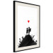 Poster Battlefield - black and white composition with a pair of children and a heart-shaped balloon 118765 additionalThumb 3
