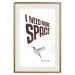 Poster I Need More Space - English text with a bird motif on a white background 122865 additionalThumb 19