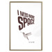 Poster I Need More Space - English text with a bird motif on a white background 122865 additionalThumb 14