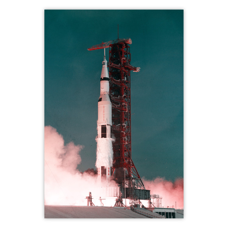 Poster Great Launch - rocket launch to the moon from the launch pad 123165
