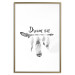 Wall Poster Dream On - black English text above feathers hanging on an arrow 123365 additionalThumb 16