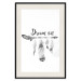Wall Poster Dream On - black English text above feathers hanging on an arrow 123365 additionalThumb 18
