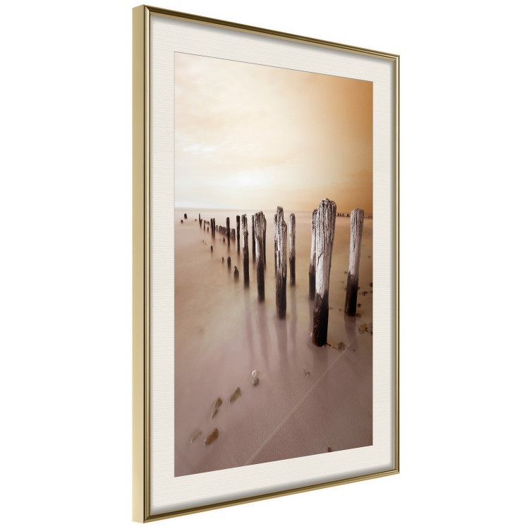 Wall Poster Autumnal Ebb - beach and sea landscape against sunset backdrop 123765 additionalImage 2