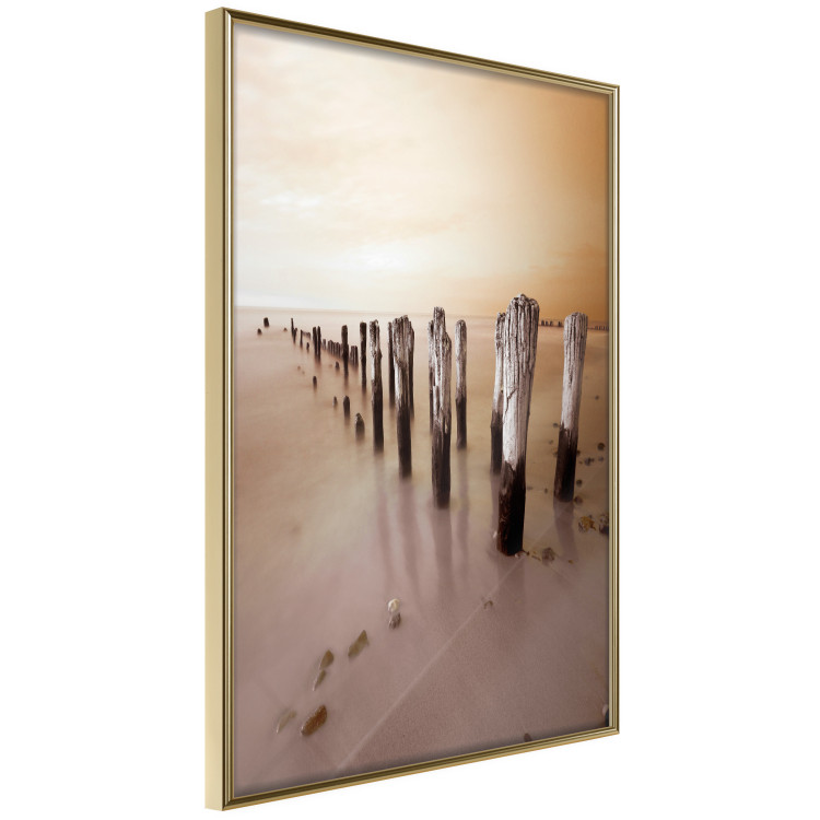 Wall Poster Autumnal Ebb - beach and sea landscape against sunset backdrop 123765 additionalImage 12