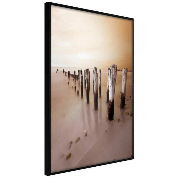 Wall Poster Autumnal Ebb - beach and sea landscape against sunset backdrop 123765 additionalImage 12