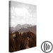 Canvas Aerial mountains - mountain landscape with forest and white clouds 124465 additionalThumb 6