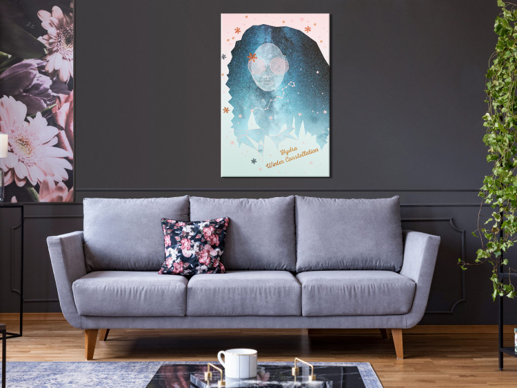 Canvas Print Hydra constellation - abstraction with stars, human and inscription 124965 additionalImage 3