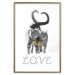 Poster Fluffy Love - gray cats and English text on a white background 125265 additionalThumb 20