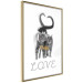 Poster Fluffy Love - gray cats and English text on a white background 125265 additionalThumb 12