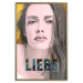 Poster Liebe - dark German text "love" on a portrait of a woman 125365 additionalThumb 16