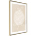 Wall Poster Bright Twig - white line art plant with leaves on a light beige background 125665 additionalThumb 6