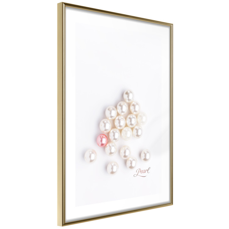 Poster Pearl - white and red pearls with English text on a light background 125865 additionalImage 6