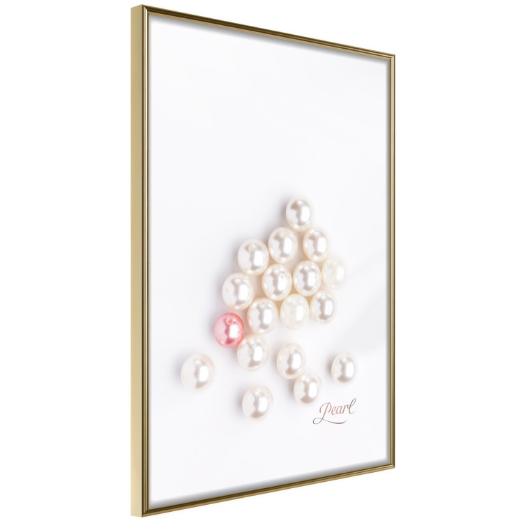 Poster Pearl - white and red pearls with English text on a light background 125865 additionalImage 12
