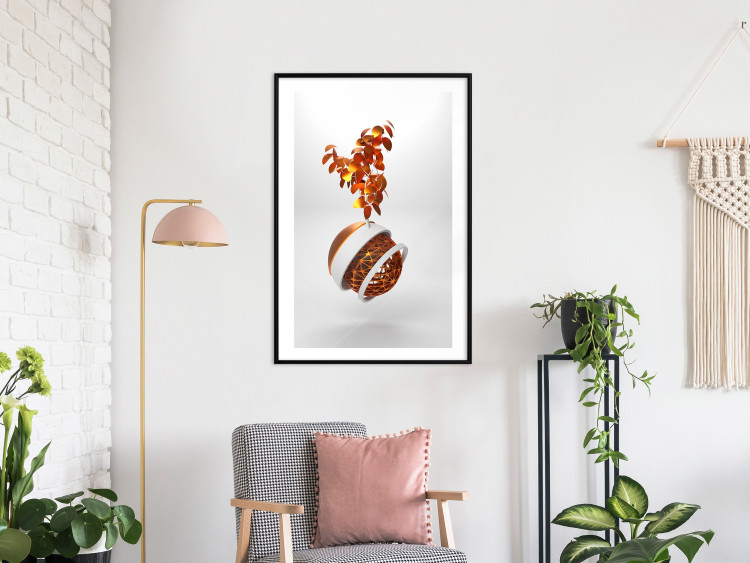 Poster Copper Allocation - abstract sphere with a growing copper plant 126065 additionalImage 6