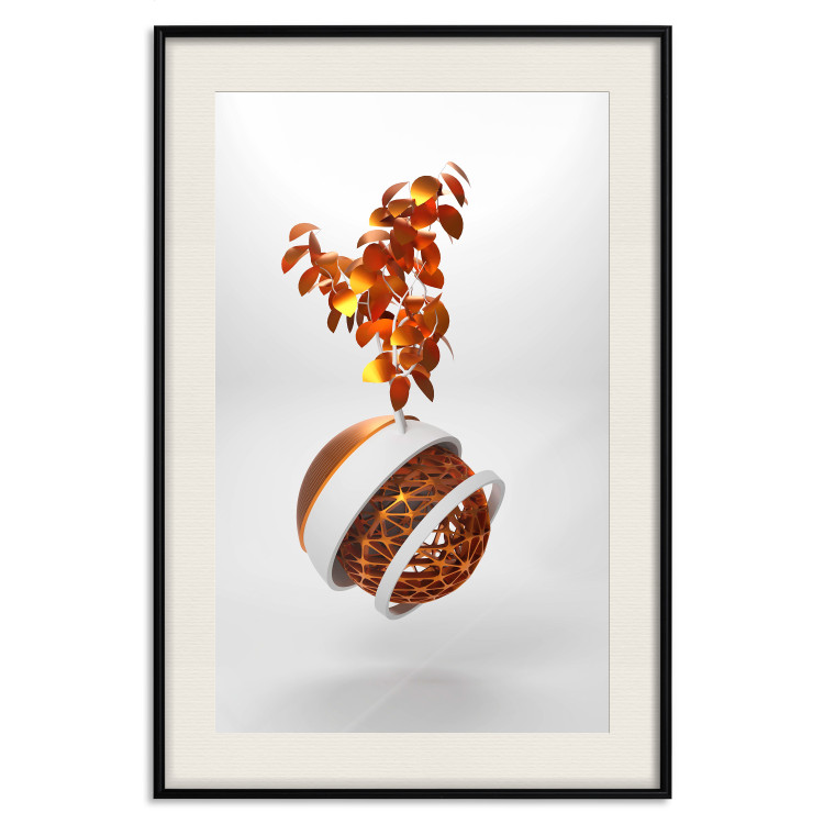 Poster Copper Allocation - abstract sphere with a growing copper plant 126065 additionalImage 18