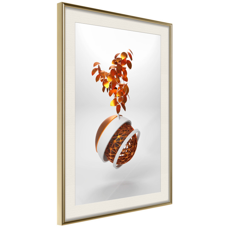 Poster Copper Allocation - abstract sphere with a growing copper plant 126065 additionalImage 2